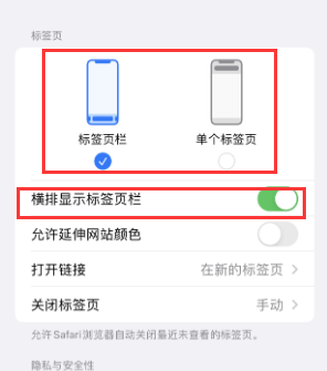 白水iPhone授权维修分享Safari浏览器如何切换标签栏位置 